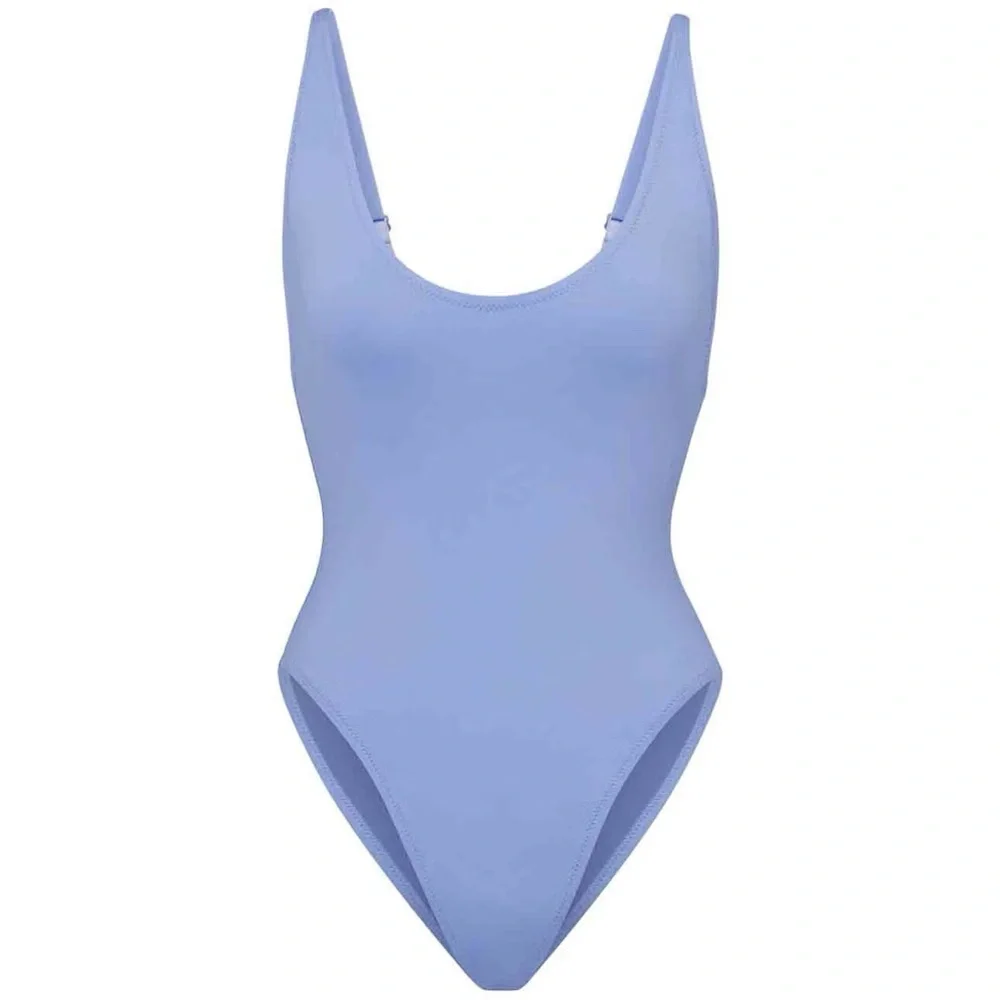 Skims Swim Scoop Neck One Piece Plus Size Swimsuit - Purple Periwinkle - 4x